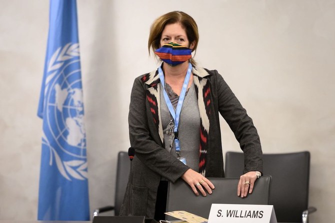 Stephanie Williams, UN Secretary-General Antonio Guterres’s special adviser on Libya, recently reiterated the importance of holding elections “in the shortest possible time frame.” (Reuters/File Photo)