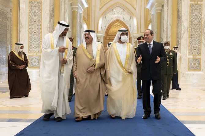 The four leaders talked about the recent terrorist attacks against civilian sites and facilities in the UAE. (WAM)