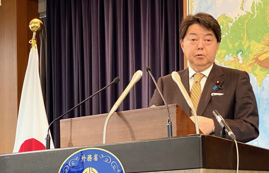 Japan’s foreign minister Yoshimasa Hayashi.