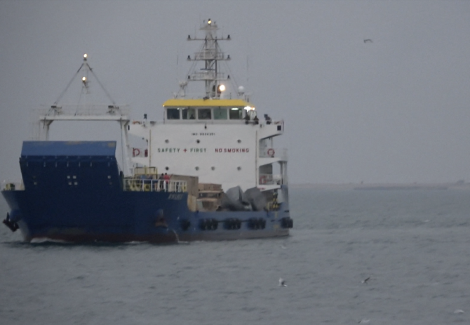 A ship seized by Yemen's Houthi rebels off Yemen's Red Sea coast is seen in a frame grab from a video. (Reuters)