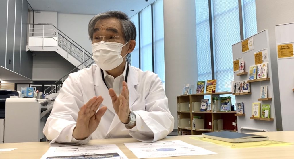 Dr. Michinori Kohara, Ph.D. Emeritus Investigator, Tokyo Metropolitan Institute of Medical Science, during an interview with Arab News Japan at his office in Tokyo’ Setagaya district. (ANJ) 