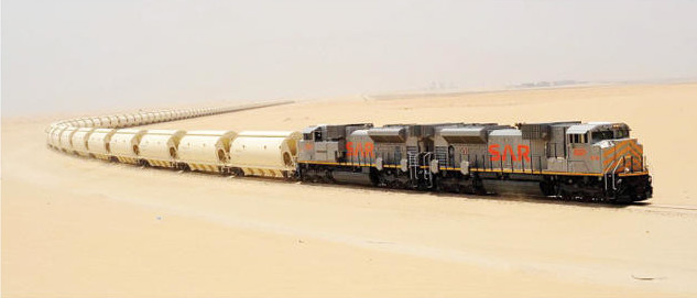 The 450 km Haramain high-speed line connects the holy cities of Makkah and Madinah via Jeddah and King Abdullah Economic City in Rabigh. (Credit: Saudi Arabian Railways)