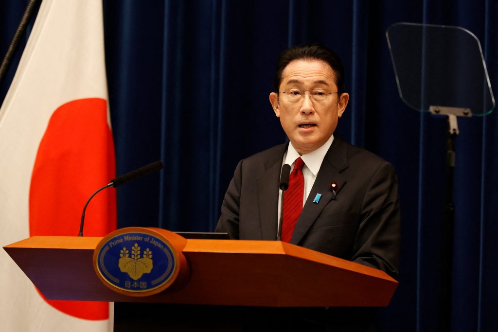 Kishida also said the government will act to curb soaring gasoline prices. (AFP)