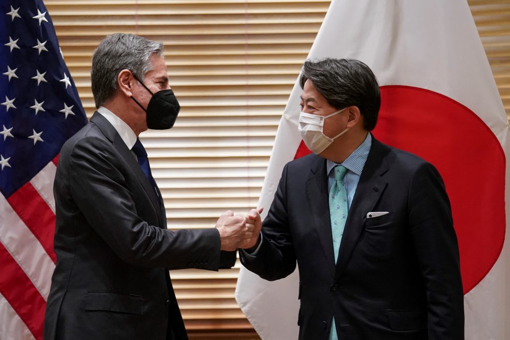 Hayashi, Blinken share serious concerns over Ukraine. (AFP)