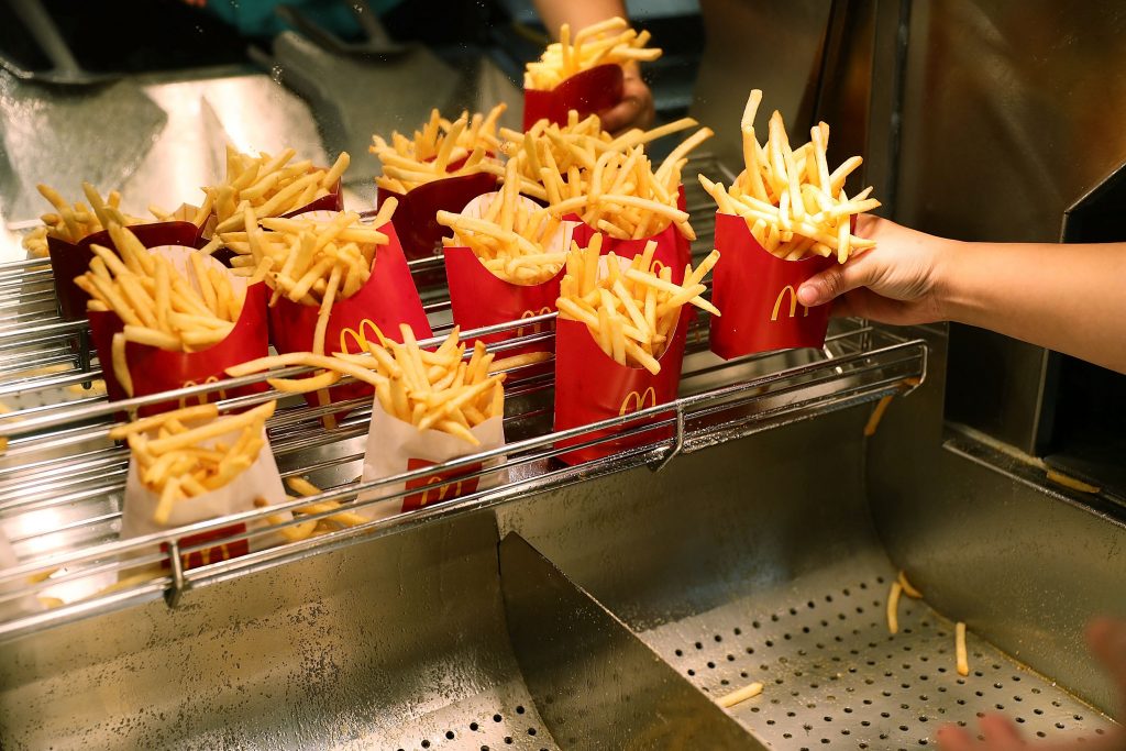 Its french fry sales were temporarily limited to the small size in December last year also due to delayed imports. (AFP)