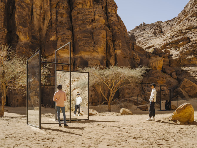 Alicja Kwade, In Blur, installation view. (Desert X AlUla 2022/Lance Gerber)