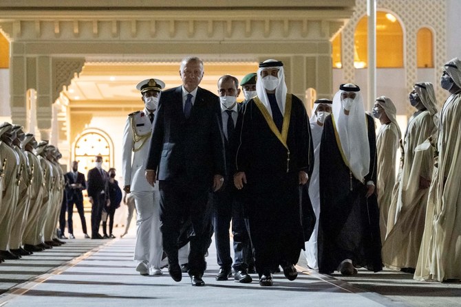 The Turkish president was seen off at the Presidential Terminal of Abu Dhabi International Airport by Sheikh Mansour bin Zayed Al Nahyan, Deputy Prime Minister and Minister of Presidential Affairs. (WAM)