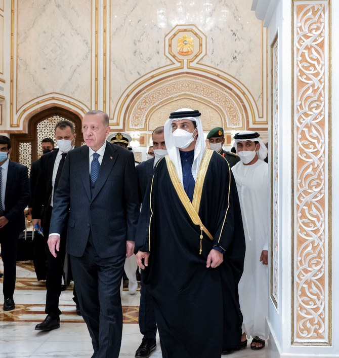 The Turkish president was seen off at the Presidential Terminal of Abu Dhabi International Airport by Sheikh Mansour bin Zayed Al Nahyan, Deputy Prime Minister and Minister of Presidential Affairs. (WAM)