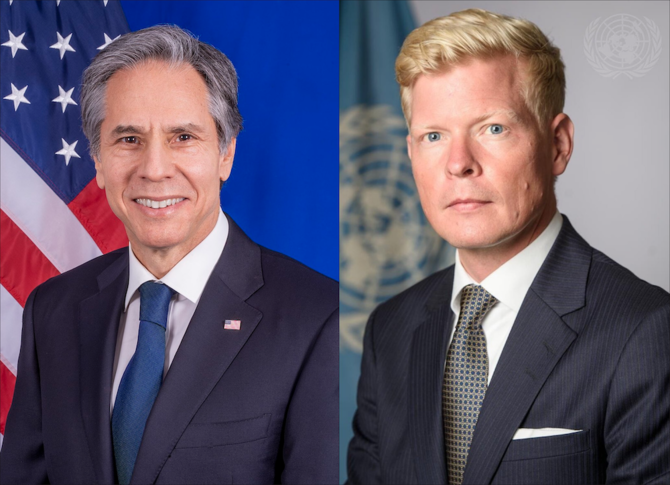 US Secretary of State Antony Blinken held a phone call with UN Special Envoy for Yemen Hans Grundberg. (File/Wikipedia/UN)