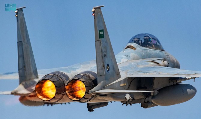 Air forces from a number of countries participate in the exercise at the Air War Center in Saudi Arabia’s Eastern Sector. (SPA)