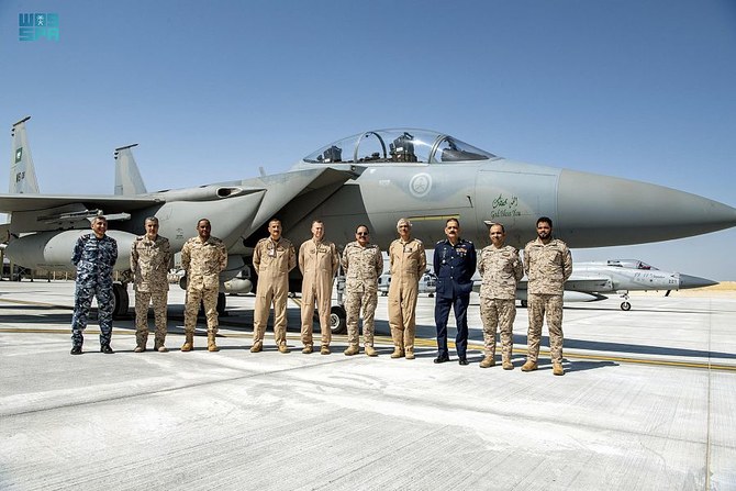 Air forces from a number of countries participate in the exercise at the Air War Center in Saudi Arabia’s Eastern Sector. (SPA)