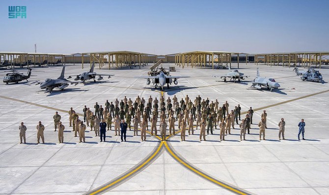 Air forces from a number of countries participate in the exercise at the Air War Center in Saudi Arabia’s Eastern Sector. (SPA)