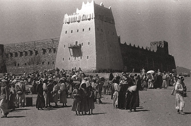 A 1946 photograph of Shada Palace in Abha, built in 1820.