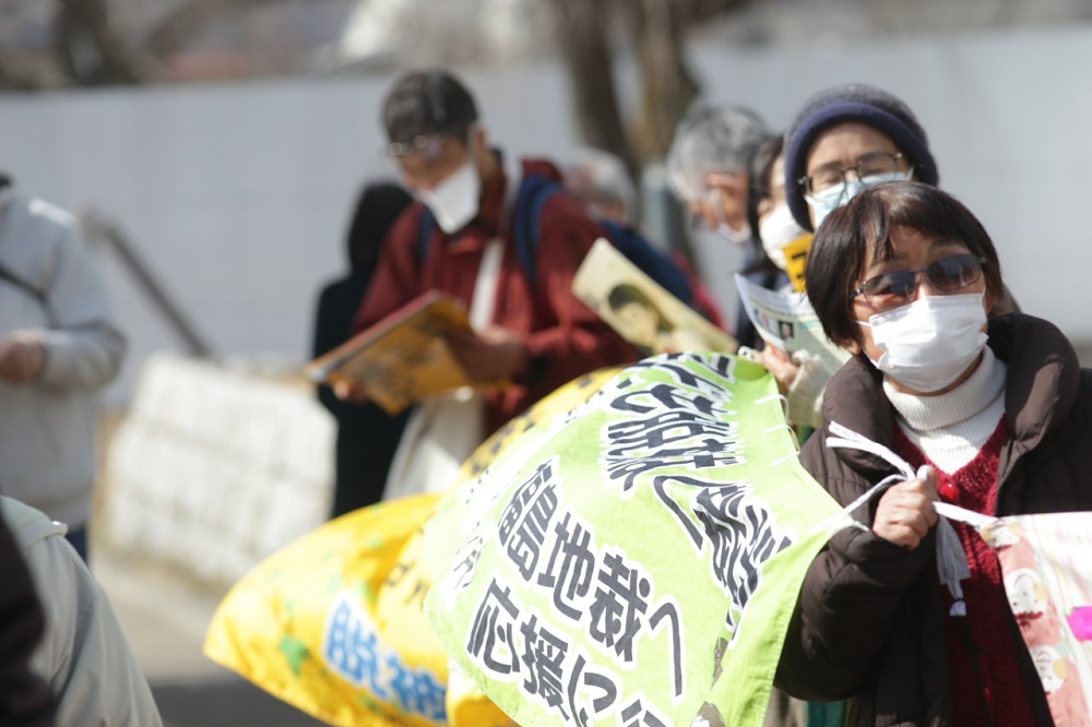 File photos taken following the rejection of a complaint at the Fukushima court last year, an appeal was heard in the Sendai High Court. (ANJ/ Pierre Boutier) 