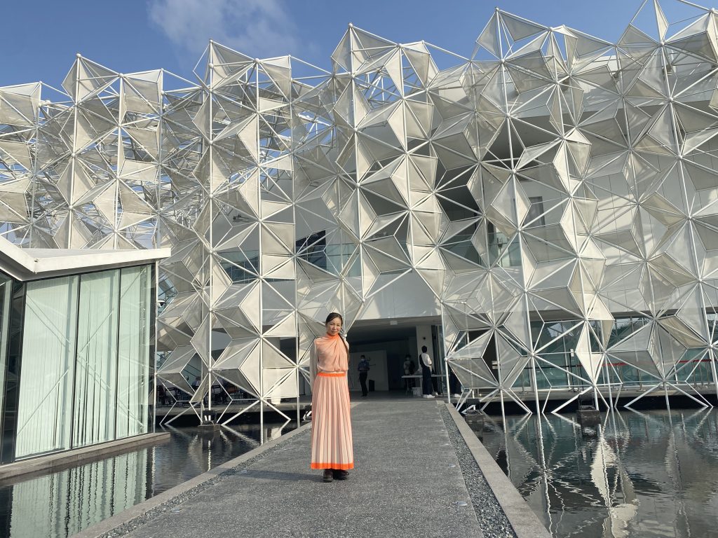 The architect that designed the Japan Pavilion at Expo 2020 Dubai, Nagayama Yuko. (ANJP)