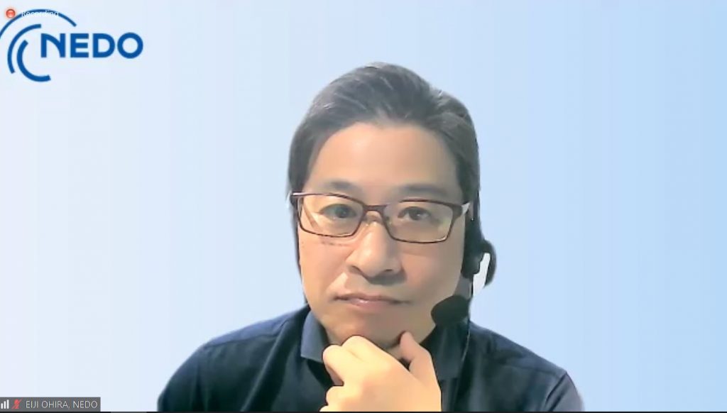 OHIRA Eiji at an online forum on Feb. 3. (Screengrab)