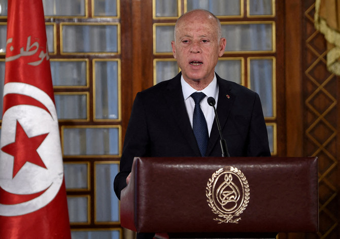 Tunisia's President Kais Saied during the government's swearing-in ceremony in Tunis on Feb. 27, 2020. (REUTERS/File Photo)