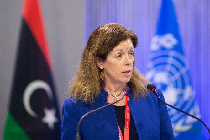 Stephanie Williams said she met the Prime Minister of the Government of National Unity, Abdulhamid Al-Dbeibah, and also Fathi Bashagha. (File/AFP)