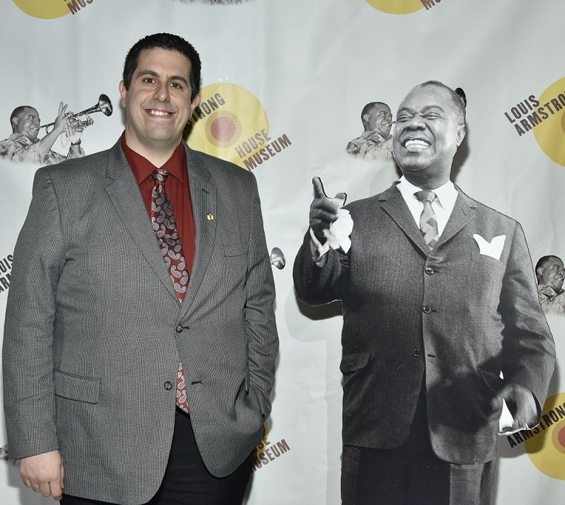 Ricky Riccardi (left), director of research collections at the Louis Armstrong House Museum and the author of a Satchmo biography, will send the certificate of gratitude to those who are making the drama series of public broadcaster NHK, or Japan Broadcasting Corp. (AFP/file)