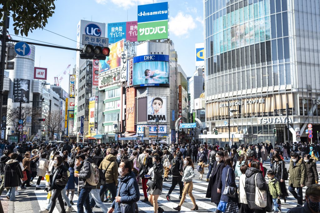 Tokyo logged 7,836 coronavirus cases on Tuesday, down 12% from a week earlier. (AFP)