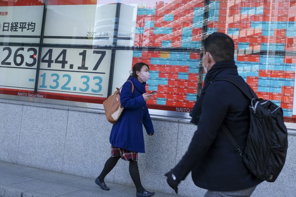 Benchmarks fell more than 2 percent in Tokyo and Hong Kong and declined in most other Asian markets. (AFP)