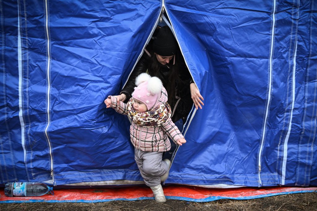A total of some 2 billion yen was donated from over 60,000 people by Tuesday to a bank account that the Ukrainian Embassy opened on Friday shortly after Russia fully began its invasion of Ukraine. (AFP)