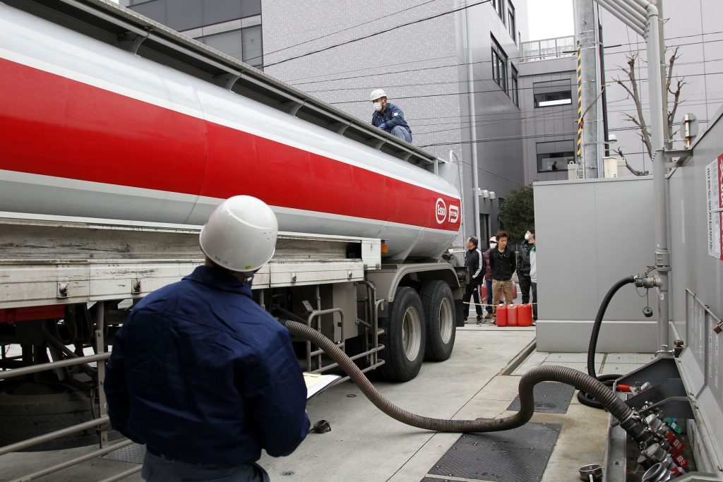 The ceiling on the subsidy was raised to 25 yen early this month to help blunt a surge in fuel prices following the Russia-Ukraine conflict. (AFP)