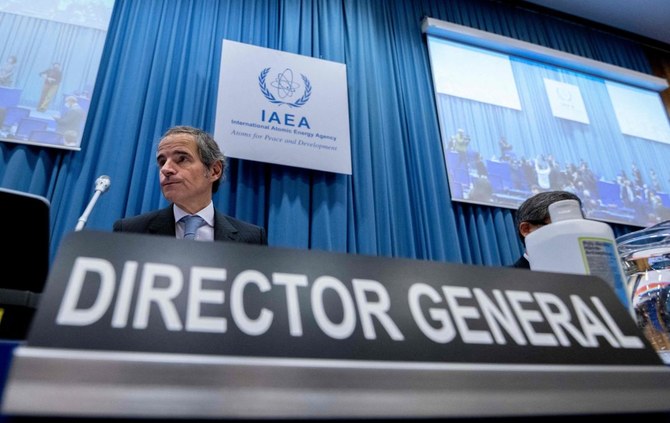 International Atomic Energy Agency chief Rafael Mariano Grossi will meet with senior Iranian officials in Tehran. (AFP)