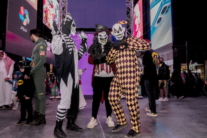 The costume party at Boulevard Riyadh City is part of the venue’s Winter Wonderland program running from March 17 to 18. (Huda Bashatah/AN)