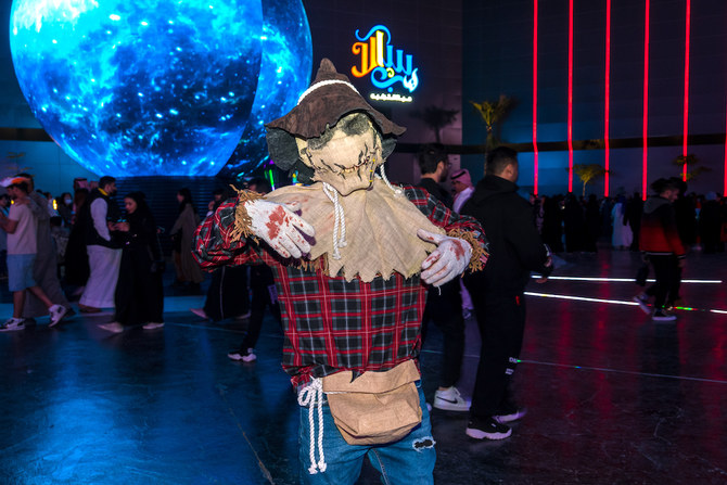 The costume party at Boulevard Riyadh City is part of the venue’s Winter Wonderland program running from March 17 to 18. (Huda Bashatah/AN)