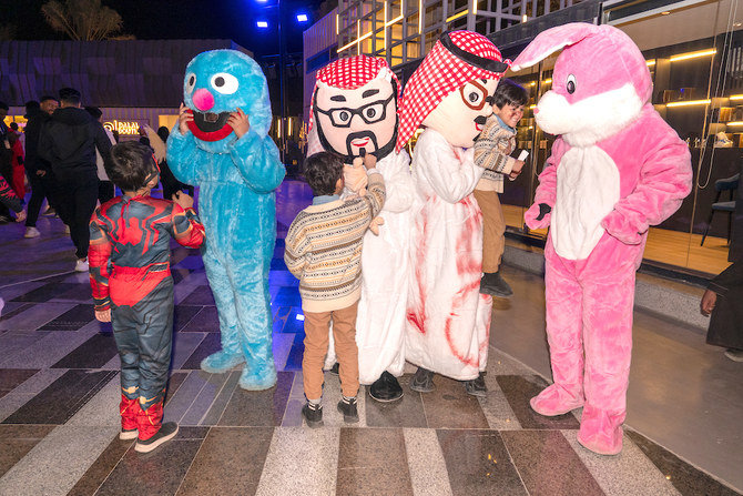 The costume party at Boulevard Riyadh City is part of the venue’s Winter Wonderland program running from March 17 to 18. (Huda Bashatah/AN)