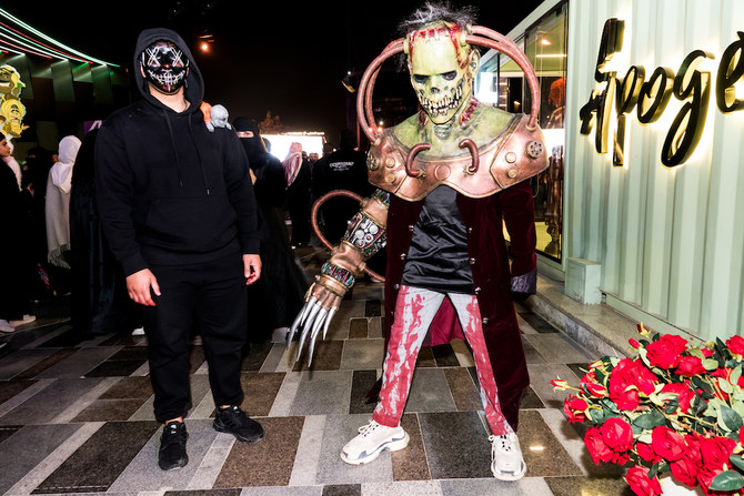 The costume party at Boulevard Riyadh City is part of the venue’s Winter Wonderland program running from March 17 to 18. (Huda Bashatah/AN)
