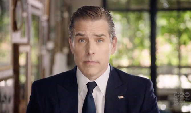 Hunter Biden, son of US President Joe Biden, speaking at the virtual Democratic National Convention in 2020. (AFP/democratic national convention)