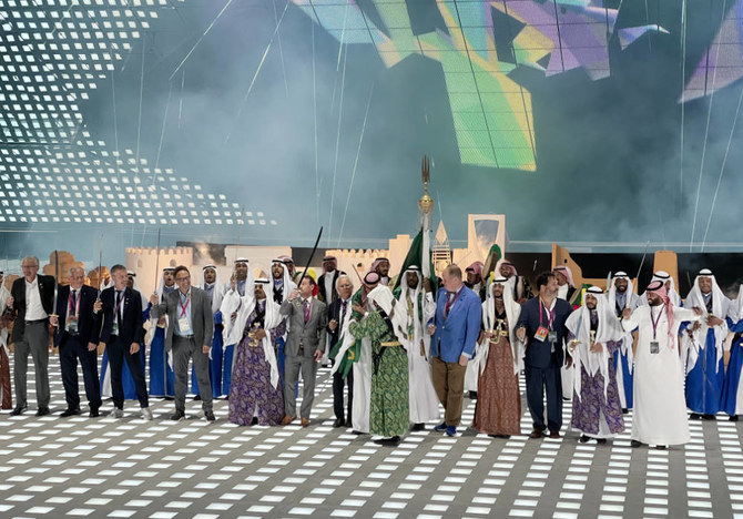 A dazzling closing ceremony brought the curtain down on the Saudi pavilion at Dubai Expo 2020 as KSA launched an ambitious bid to host Expo 2030. (Supplied)
