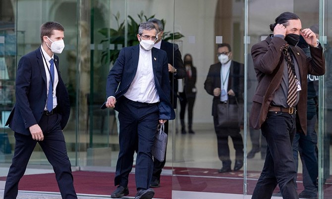 Iran’s chief nuclear negotiator Ali Bagheri Kani leaves the Palais Coburg after meeting with Enrique Mora, Vienna, Austria, Mar. 11, 2022. (AFP)