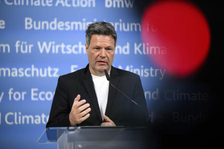 Robert Habeck, Germany's economy and climate protection minister, criticized the demand by Putin as one-sided and a clear breach of existing contracts. (AP)