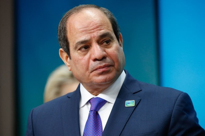 President Abdel Fattah El-Sisi affirmed Egypt’s absolute support for the UN Relief and Works Agency for Palestinian Refugees. (File/AFP)