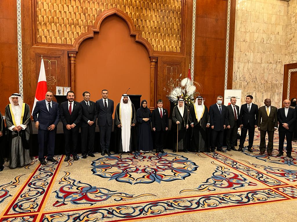 Japan’s Ambassador to the UAE Akio ISOMATA hosted a reception in honor of Emperor Naruhito's 62nd birthday on March 23, 2022. (ANJ)