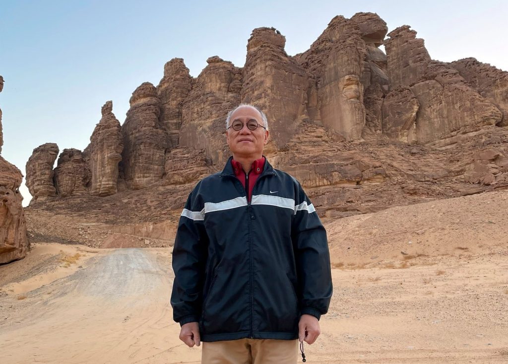 Japan Ambassador to Saudi Arabia IWAI Fumio at UNESCO's World Heritage site AlUla. (Twitter/@FumioIwai)