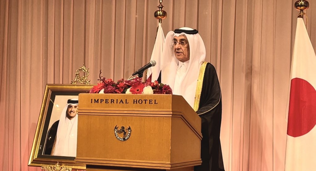 Qatar ambassador Al-Emadi delivering his welcoming remarks. (ANJ)