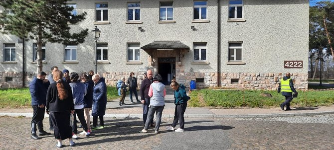 Refugees from Ukraine are seen at a camp in Schwetzingen, Germany. (Supplied)