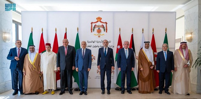 Saudi Arabia’s Deputy Minister of Foreign Affairs Waleed Al-Khuraiji participated in the work of the fourth emergency meeting in the capital, Amman. (SPA)