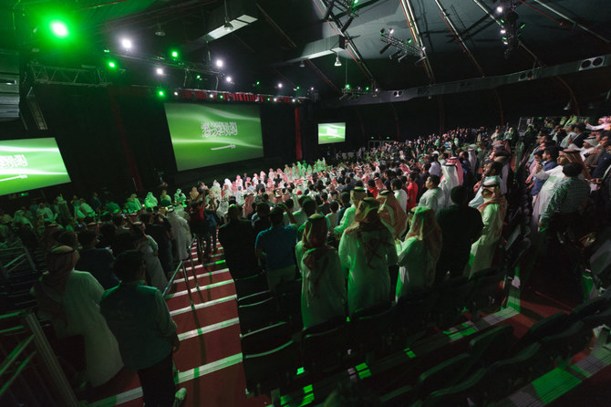 A picture taken on March 27, 2017 shows a general view of the opening ceremony of the 4th Saudi Film Festival held in Dammam. (AFP)