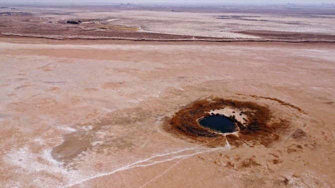 “The lake is formed over limestone rock and is isolated by gypsum barriers surrounding the lake; its water chemistry is unique,” says Ramsar Convention on Wetlands. (AFP)