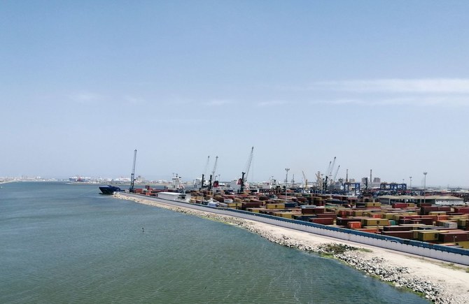 A general view shows the commercial port of Rades in Tunis, Tunisia, May 24, 2021. (Reuters)