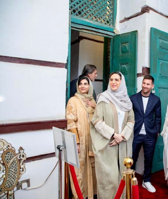 Football legend Lionel Messi’s visit of Jeddah’s historic area is part of efforts to showcase the country’s burgeoning tourism industry. (Saudi Tourism)