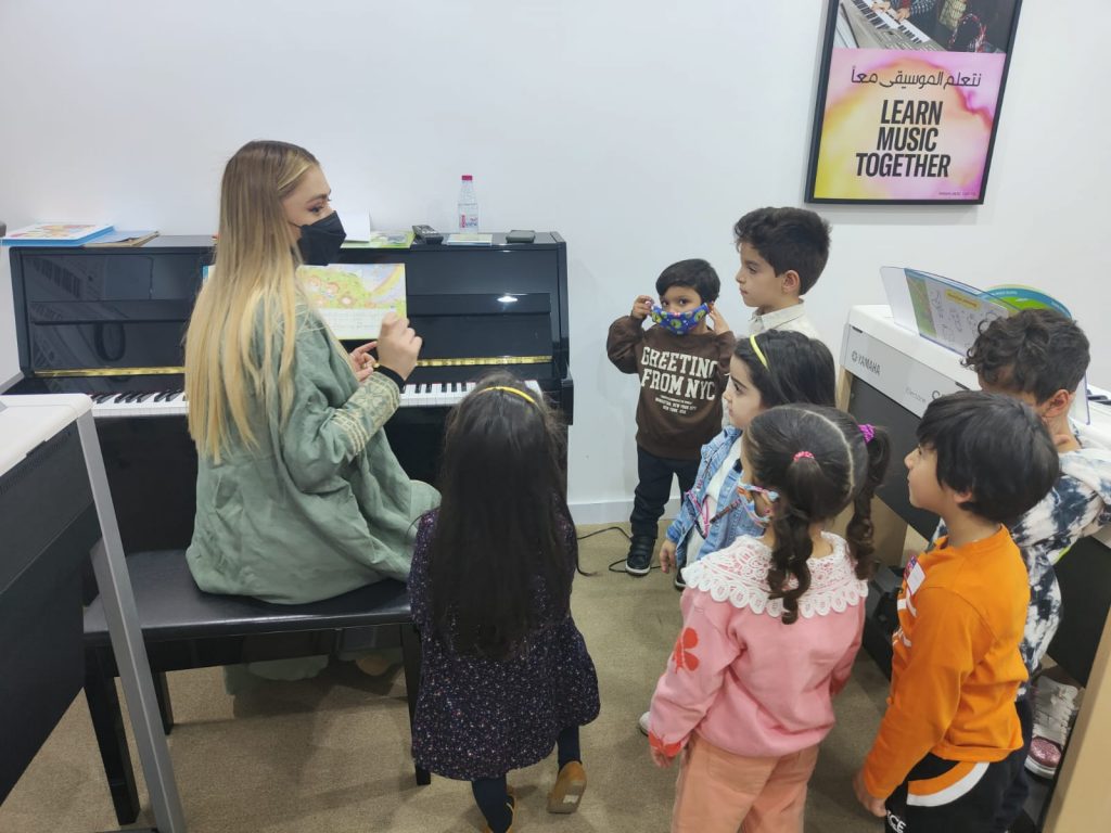 Teaching the piano to children. (supplied)