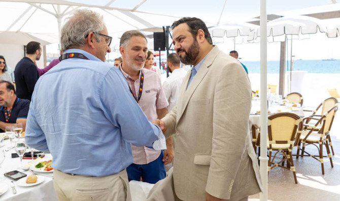 Saudi Film Commission CEO Abdullah Al-Eyaf held several discussions with international industry professionals during the 75th Cannes Film Festival. (Supplied)
