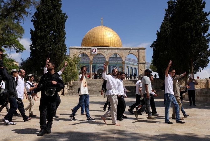 Jews revere the Al-Aqsa Mosque compound as vestige of two ancient temples, but are barred from worship there under an Israeli pact with Muslim authorities. (Reuters)
