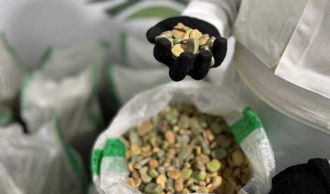 Spokesman Maj. Mohammed Al-Nujaidi said security officials who monitor drug smuggling and distribution networks that target the Kingdom intercepted 403,000 amphetamine tablets. (SPA)